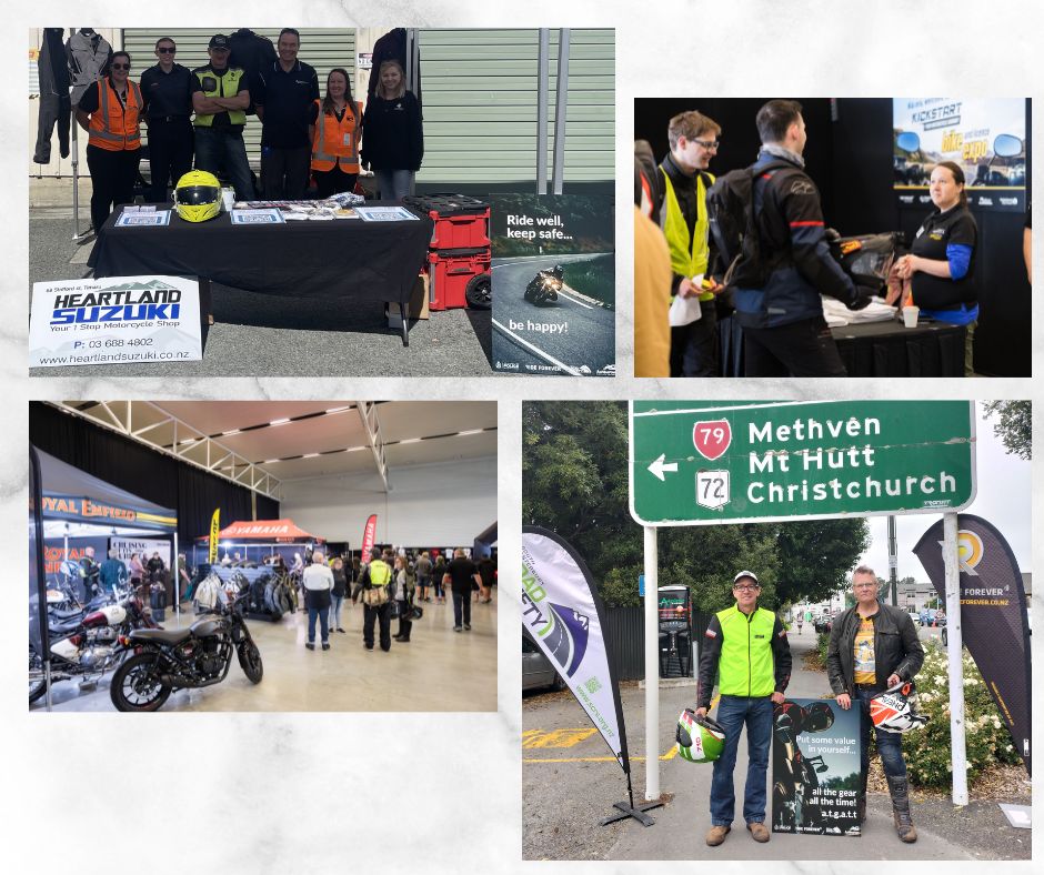 Collection of photos from various motorcycle safety events